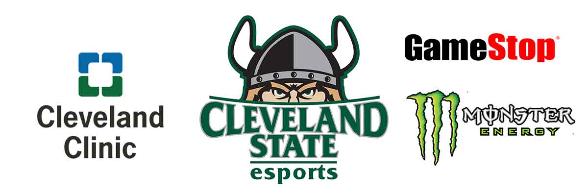 esports sponsors including Cleveland Clinic, Gamestop, Monster