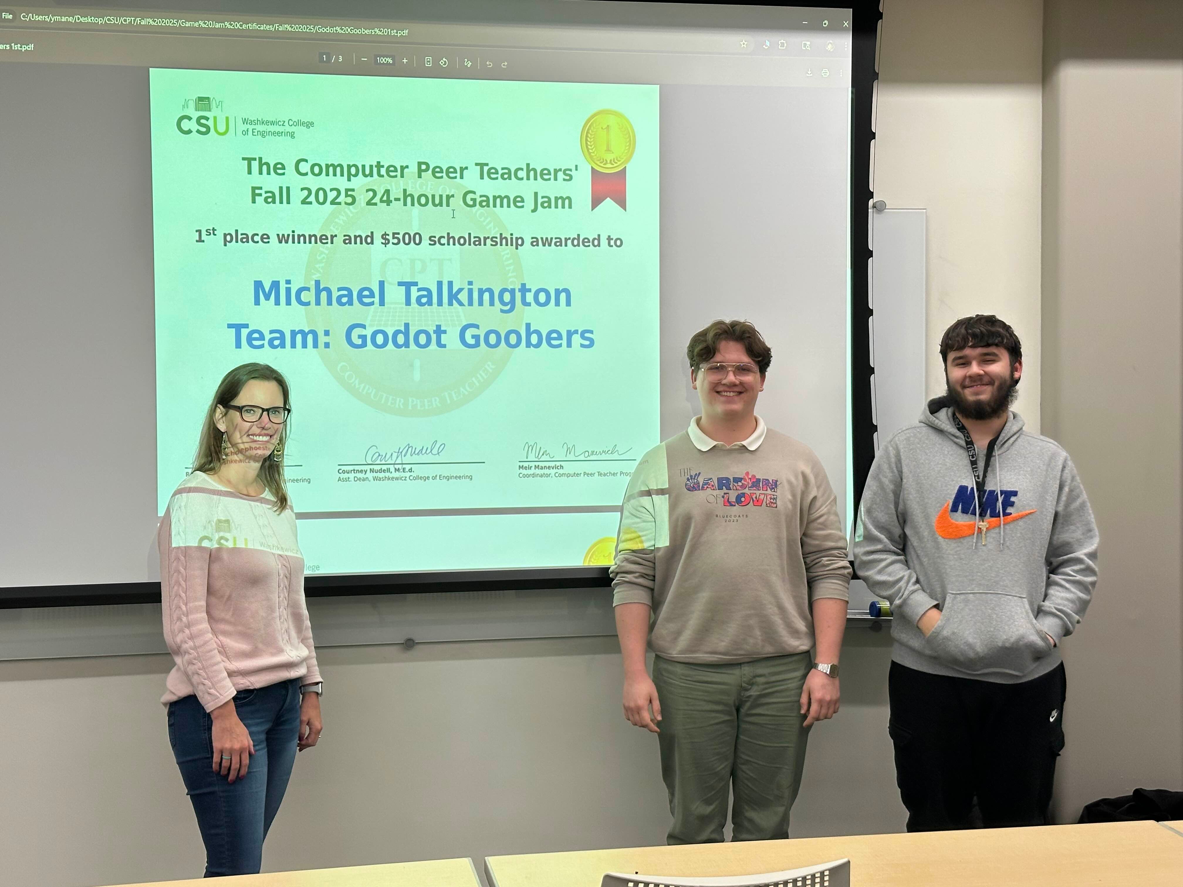 Godot Goober - First Place - Fall 2025 - 24-hour Game Jam