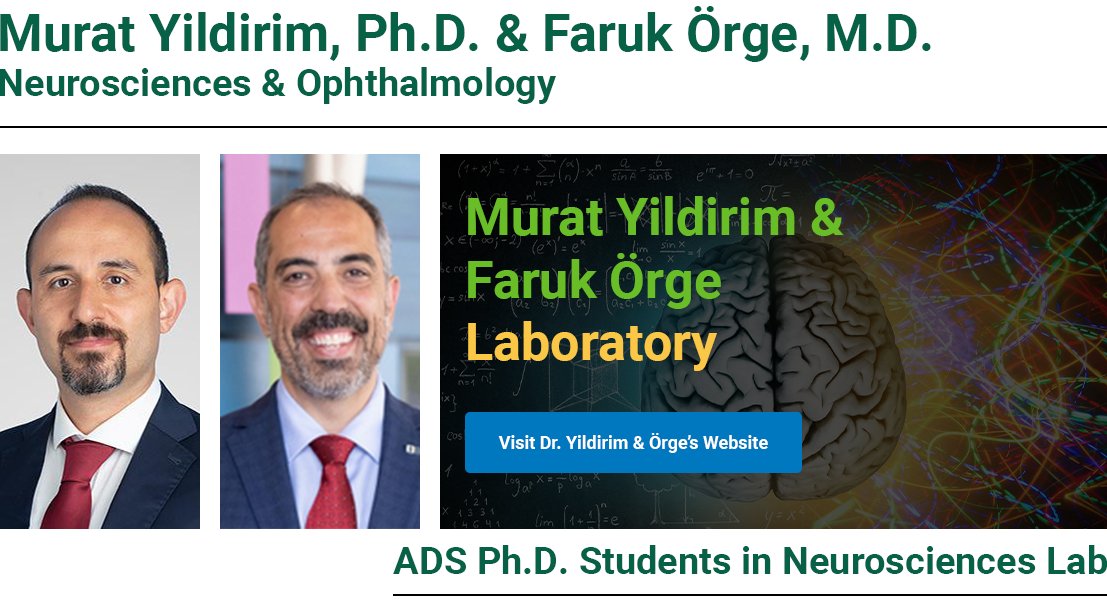 Murat Yildirim and Faruk Örge Lab Banner.