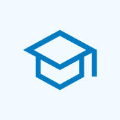 PhD Student Light Blue Icon.