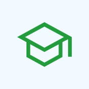 PhD Student Light Green Icon.