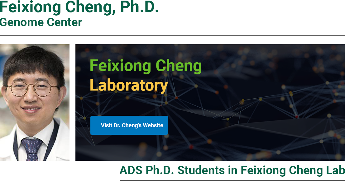 Feixiong Cheng Cleveland Clinic Sponsor Lab Banner.