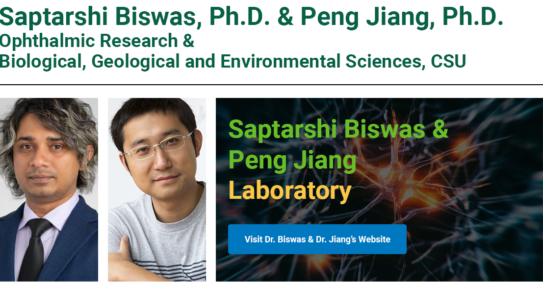 Saptarshi Biswas and Pen Jiang Cleveland Clinic Sponsor Lab Banner.