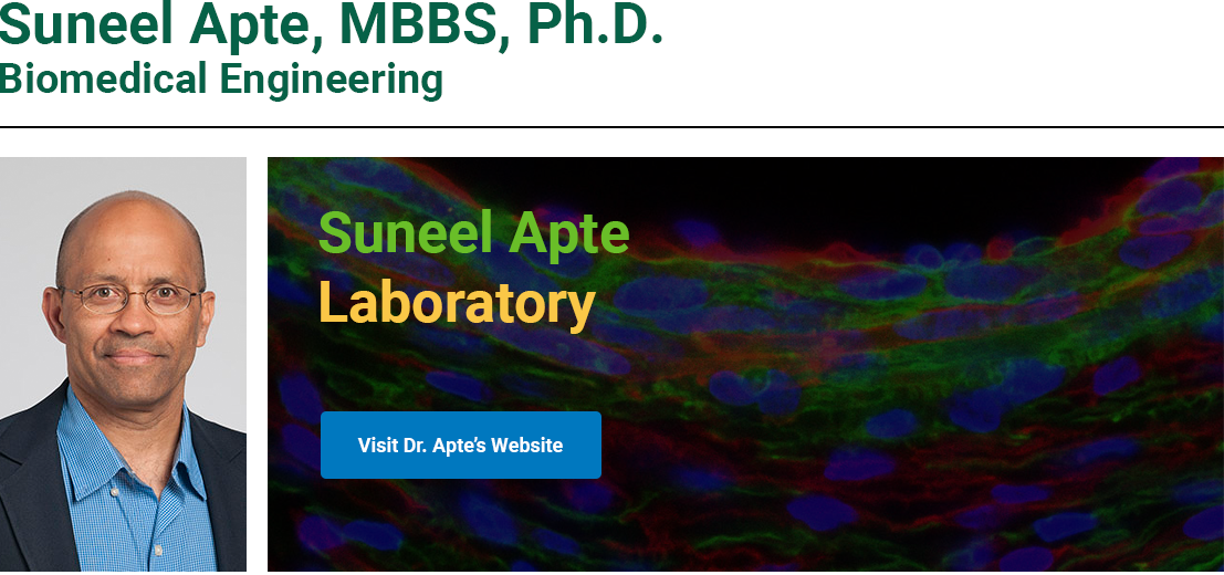 Suneel Apt Cleveland Clinic Sponsor Lab Banner.