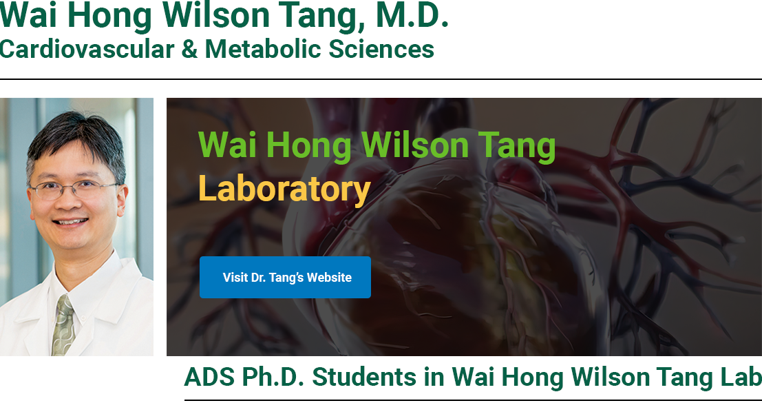 Wai Hong Wilson Tang Cleveland Clinic Sponsor Lab Banner.