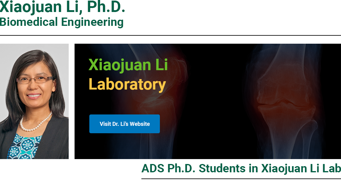 Xiaojuan Li Cleveland Clinic Sponsor Lab Banner.