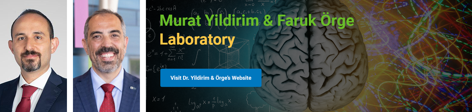 Murat Yildirim and Faruk Orge lab banner.