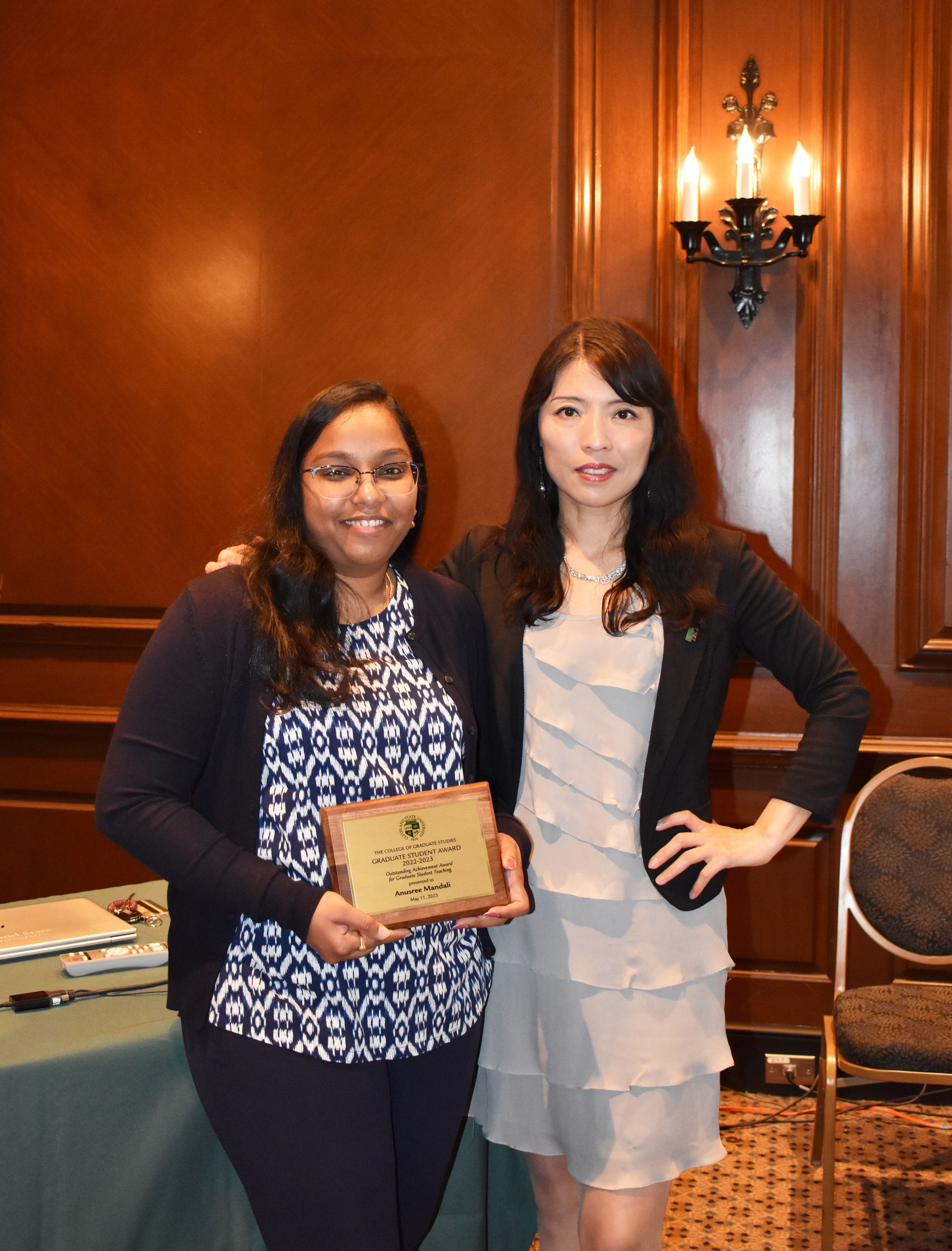 Anusree Mandali with Dr. Lili Dong