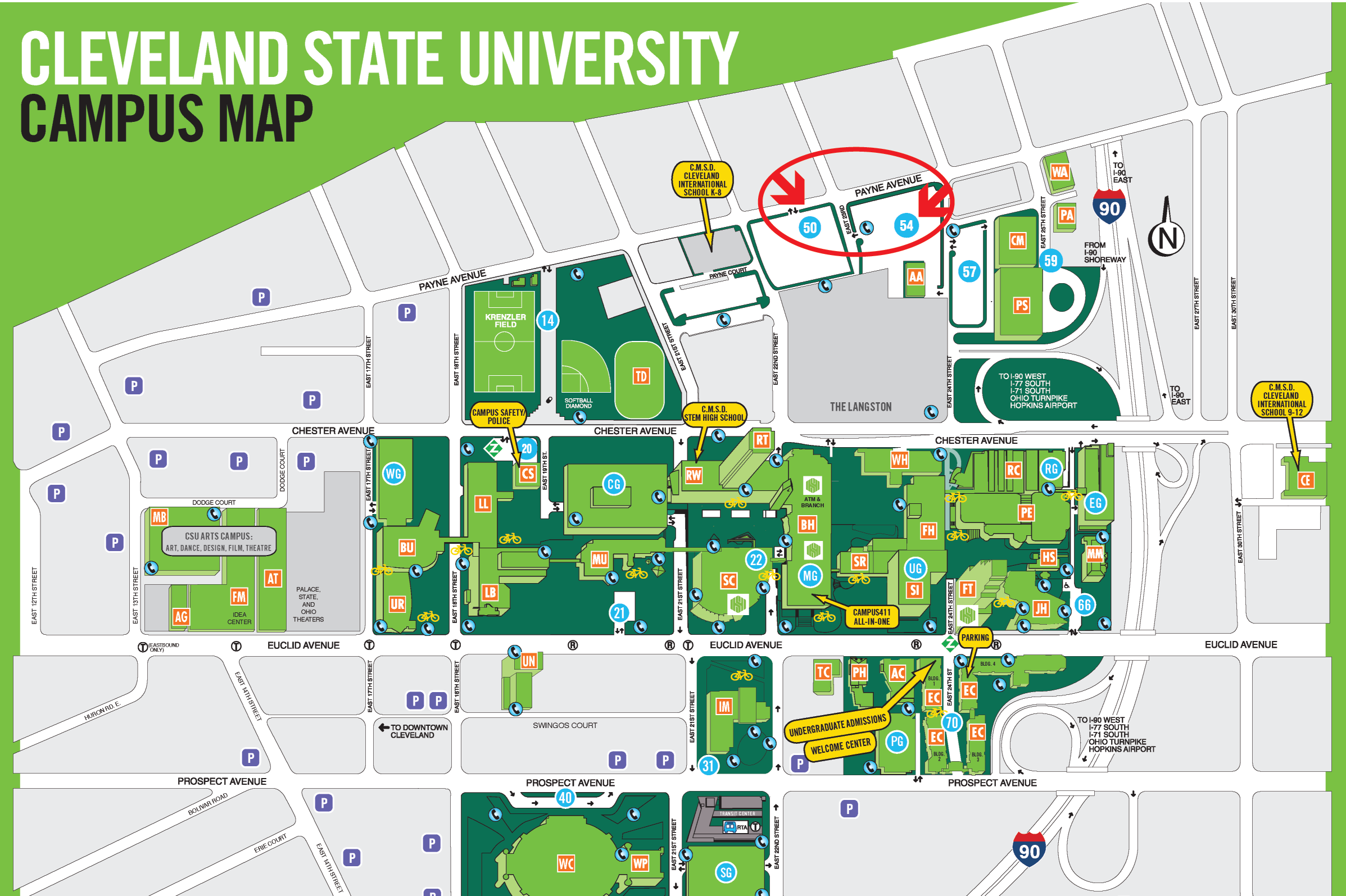 Cleveland State University Map Parking | Cleveland State University