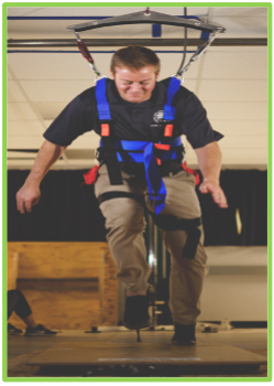 Man using harness