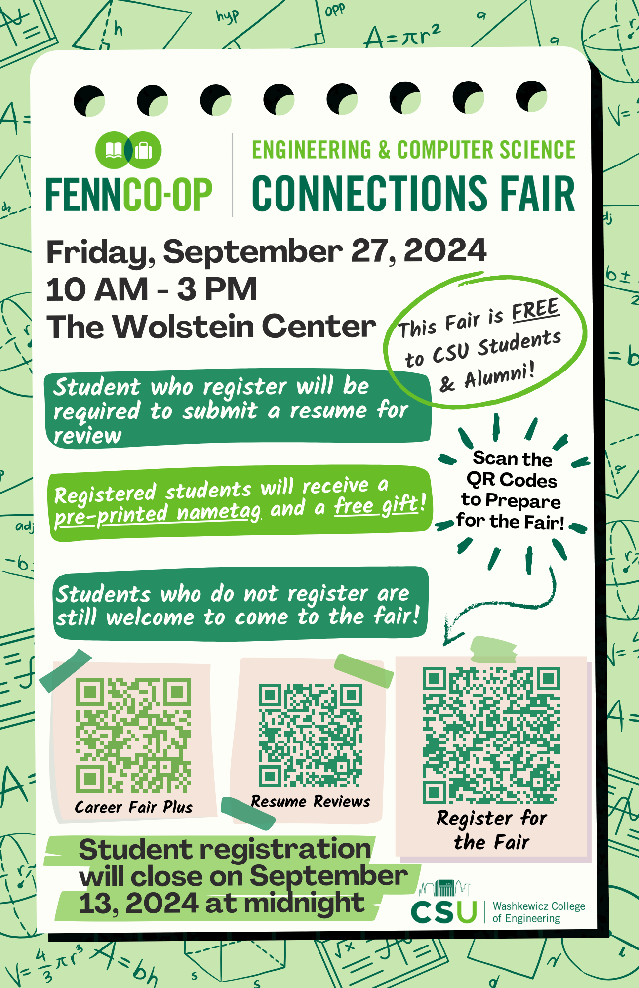 Fall 24 Connections Student & Alumni Fair Registration Graphic