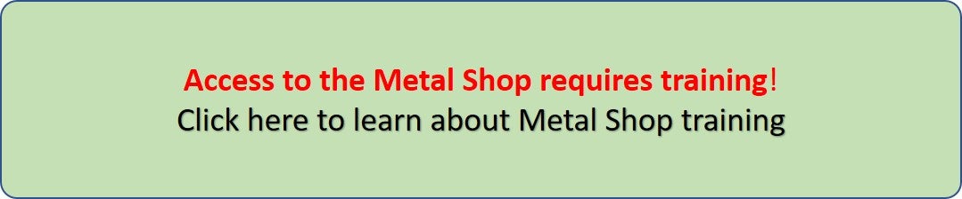Metal Shop Access Sign