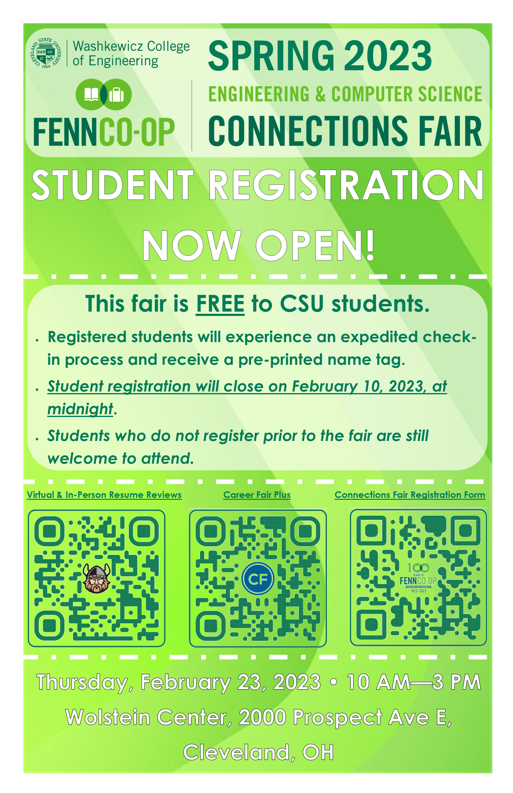 Connection Fair Student Poster - Registration Now Open