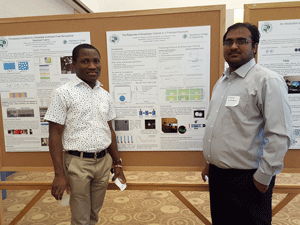 Students Presenting Colloid Electrode Poster