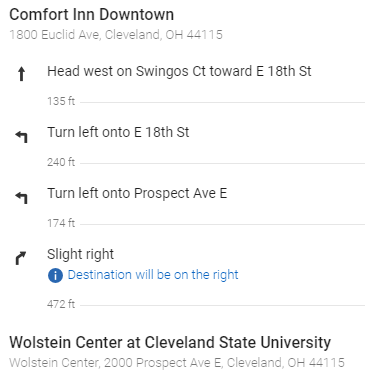 comfort inn directions