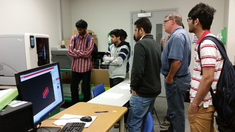 Students from Additive Manufacturing class 