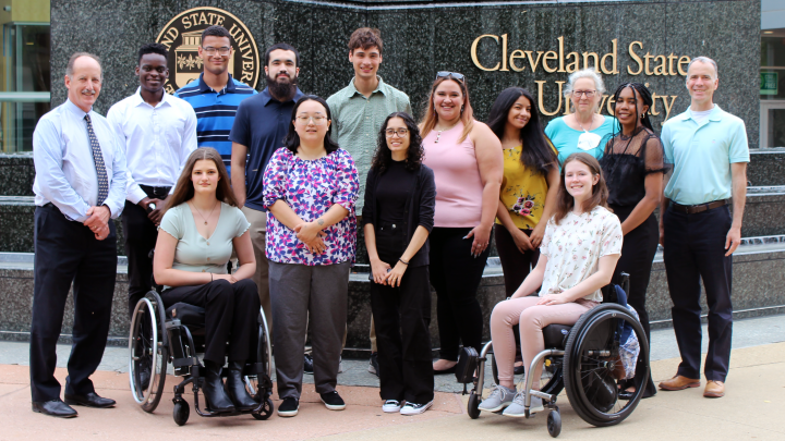 Formatted Photo of group in front of CSU Fountain