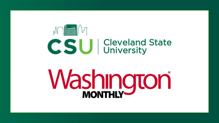 Cleveland State Logo and Washington Monthly Logo