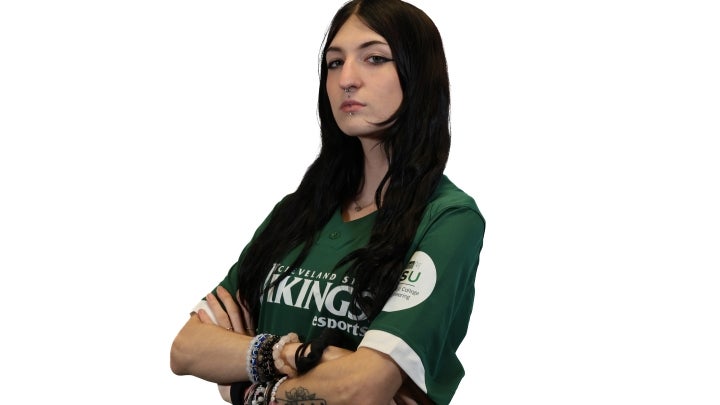 Esports player Lexi crossing her arms