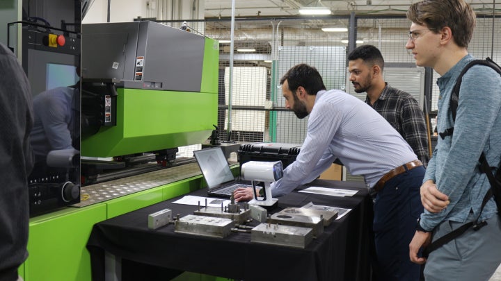 Transdigm President and CEO testing out a machine