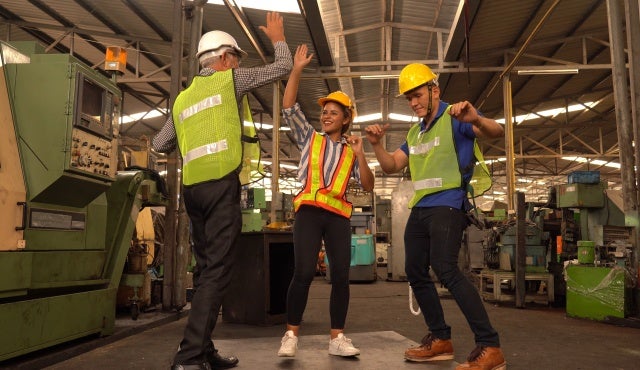 Co-op Workers High Five