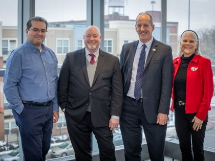 Dr. George Chatimavroudis, Dean Richard Schoephoerster, Dr. Brian Davis, Dr. Susan Carver