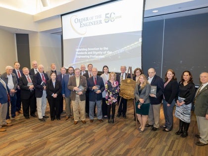 Hooding and induction group photo