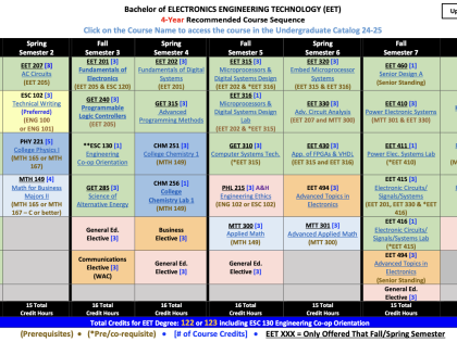 4 year degree chart