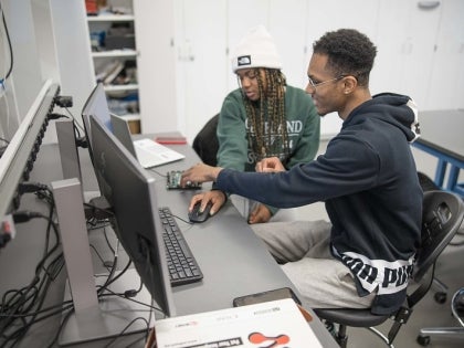 Students at computer 