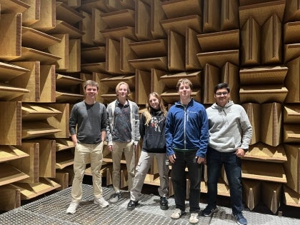 Students in Acoustic Room
