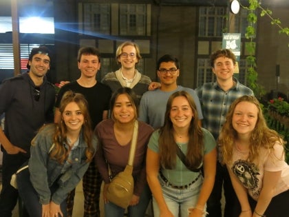 Students at night
