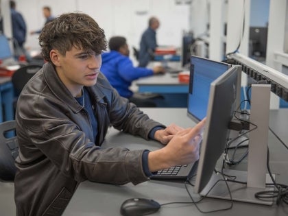 Student at Computer