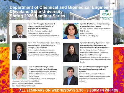 Spring 2025 Seminar Series Schedule.