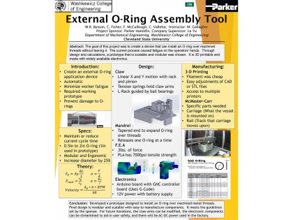 2nd place poster for the MCE Senior Design Capstone.