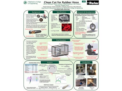 The Clean cut rubber hose poster for MCE Senior Design Capstone.