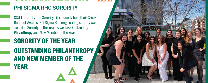 Phi Sigma Rho Greek Sorority of the year Award